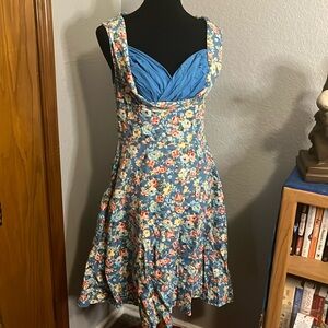 Lindy Bop Vintage Inspired Floral Print Swing Dress